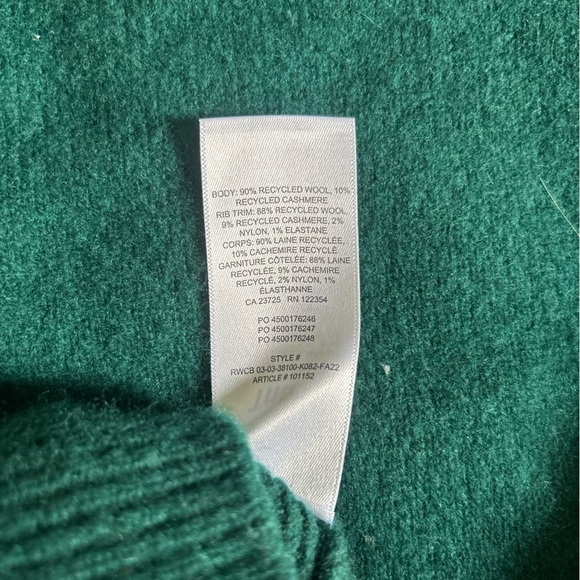 TNA By Aritzia Womens Medium Green Knit Pullover Hoodie Wool-Cashmere blend - Picture 7 of 7